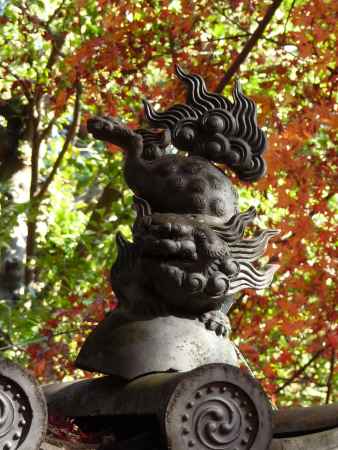 あらよっと！　（狛犬・粟生光明寺）