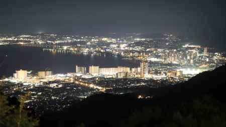 比叡山からの大津市の夜景