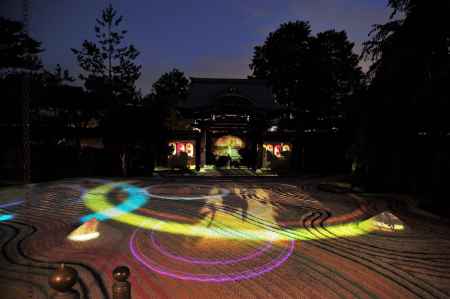 方丈前庭波心庭　プロジェクションマッピング