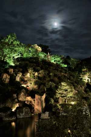 利休好みの庭　月