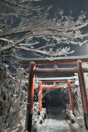 氷雪の鳥居