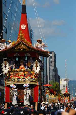 山鉾巡行　猛暑