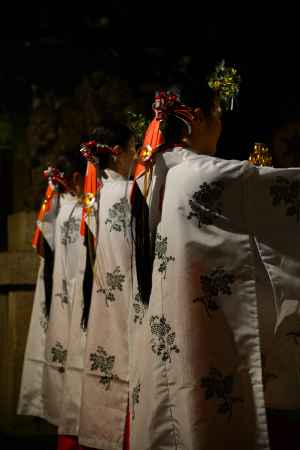 天門祭　神楽雨の中　　
