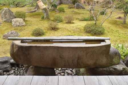 智積院　名勝庭園　手水２