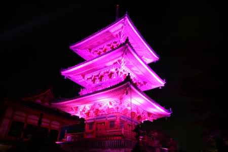 ピンクリボンキャンぺーン・清水寺