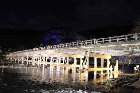 嵐山　渡月橋ライトアップ