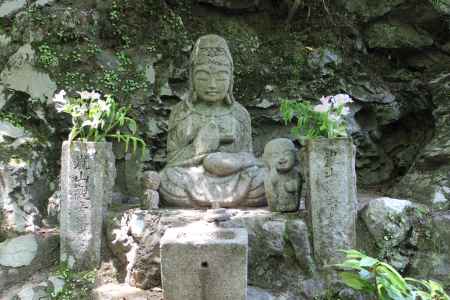 嵐山　大悲閣千光寺参道　観音