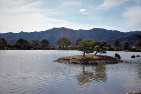 大覚寺　大沢池菊ヶ島
