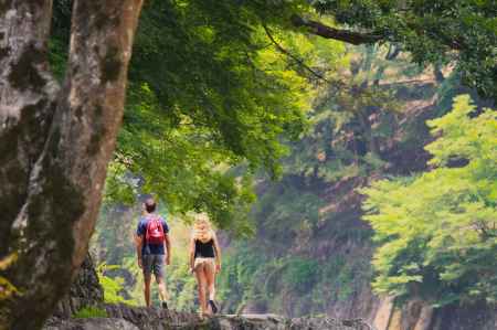 嵐山公園　保津川の風景