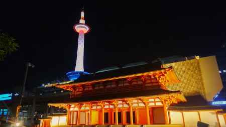 羅城門と京都タワー