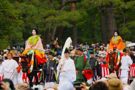 葵祭京都御苑 騎女