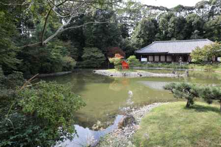 浄瑠璃寺 苑池の中島