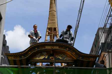 祇園祭　山鉾建て屋根