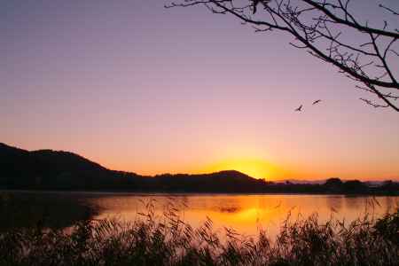 太陽が現れる直前に