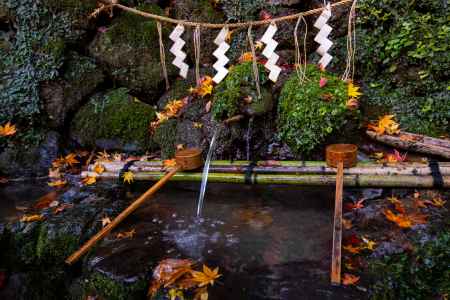 貴船にて　御神水　