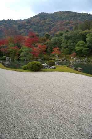 天龍寺　曹源池庭園の紅葉5