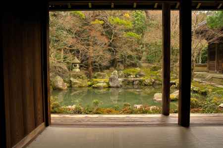 冬の蓮華寺庭園10