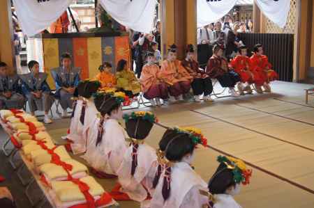 ずいき祭の御旅所にて