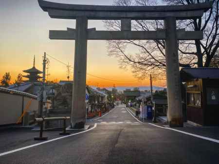 2020 法観寺　夕焼け