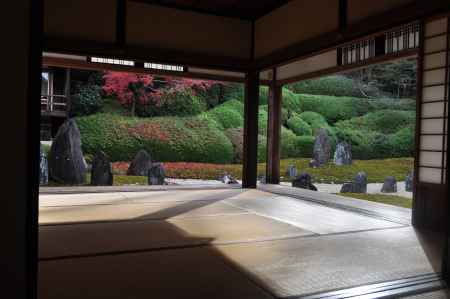 光明院　早朝の波心の庭