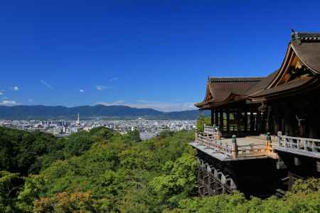 初秋の京都市内を望む