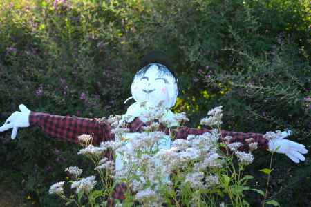 大原野フジバカマ園さんの案山子