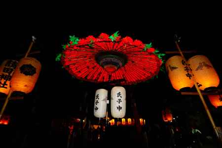 秋の夜に　花傘