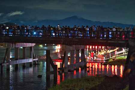 大文字と嵐山灯籠流し