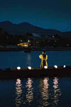 嵐山から見る中秋の名月