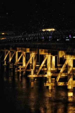 渡月橋のライトアップ