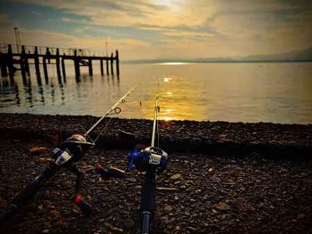 琵琶湖とタックル