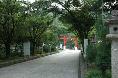 松尾大社　鳥居と参道
