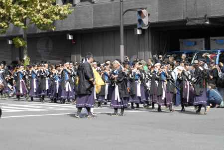 時代祭　維新勤王隊の鼓笛隊の列