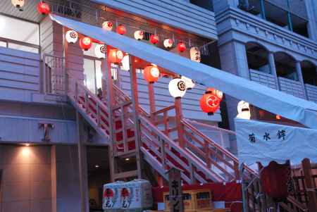 菊水鉾会所に架かる階段