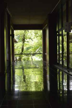 三つ巴の庭へ　大理石の床