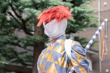 祇園祭2019　山鉾巡行　綾傘　赤熊