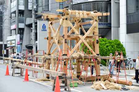 祇園祭2017　前祭　鶏鉾建て