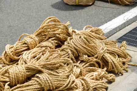 祇園祭2017　前祭　大量の荒縄