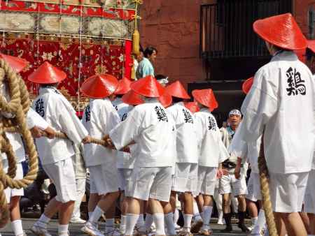 祇園祭2018　鶏鉾　辻回し１