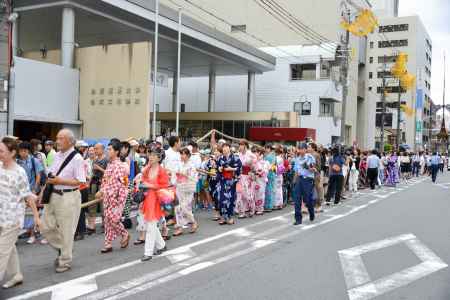 祇園祭2017　学生の曳初め体験