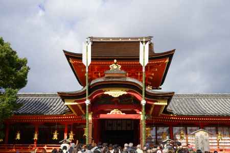 正月の岩清水八幡宮