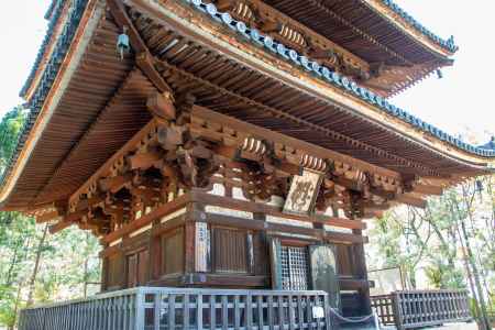 仁和寺　五重塔の足元