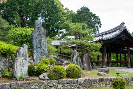 東福寺　石碑を眺む