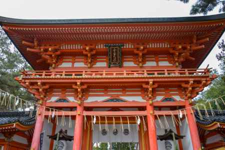 今宮神社　朱の楼門