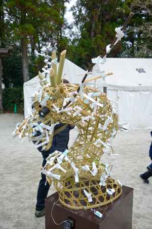 龍の竹細工アート