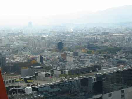 京都タワーからみた東寺