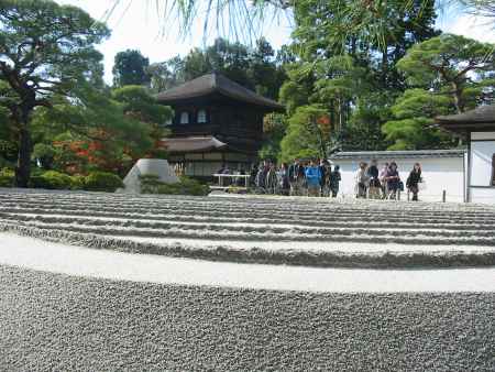銀閣寺 向月台と銀沙灘