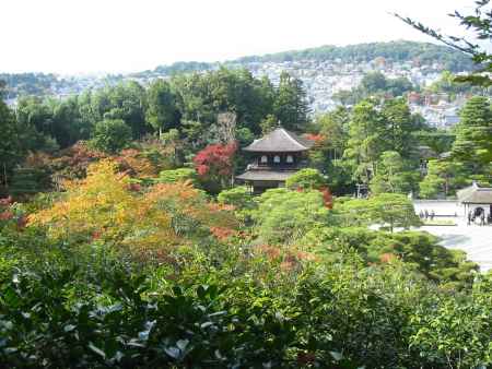 上から見下ろす銀閣寺