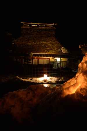 雪に照らされて