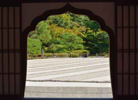 東山、銀の白砂